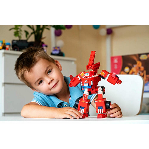 Конструктор-трансформер Super Wings Small Blocks 2в1 Buildable Transforming Vehicle Джетт (Jett)