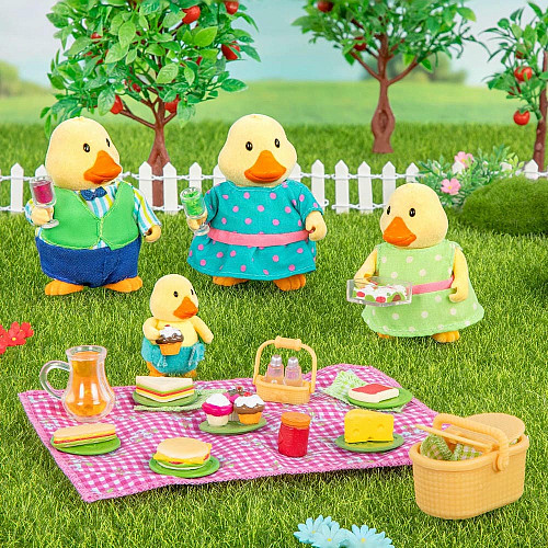 Набор фигурок Li`l Woodzeez Семья Уток 4од, книга EN