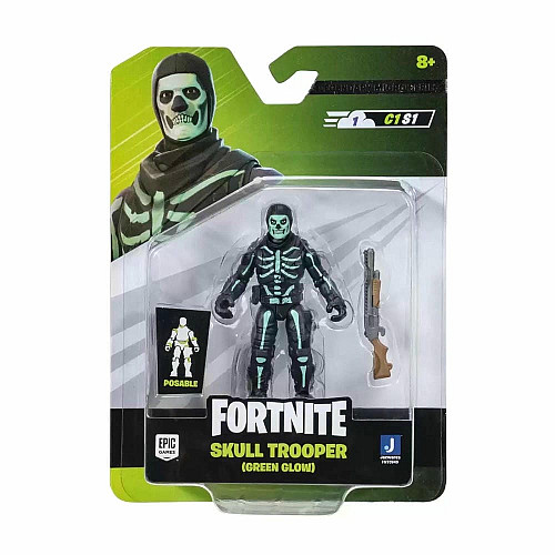 Коллекционная фигурка Fortnite Micro Legendary Skull Trooper - Green, 6см
