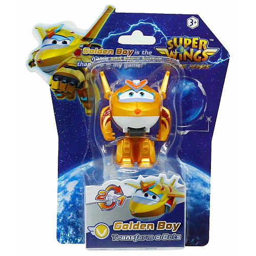 Игровая фигурка-трансформер Super Wings Transform-a-Bots Золотой Мальчик (Golden Boy)