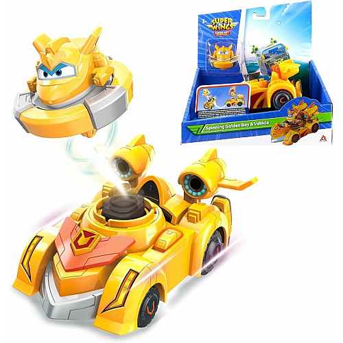 Игровой набор Super Wings Spinning Vehicle Золотой Мальчик (Golden Boy)