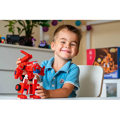 Конструктор-трансформер Super Wings Small Blocks 2в1 Buildable Transforming Vehicle Джетт (Jett)