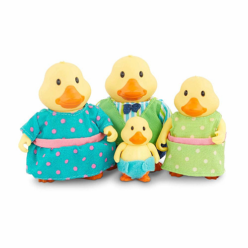 Набор фигурок Li`l Woodzeez Семья Уток 4од, книга EN