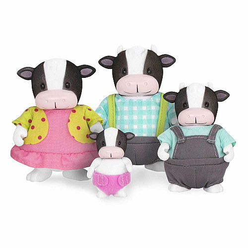 Набор фигурок Li'l Woodzeez Семья Коров 4ед, книга EN