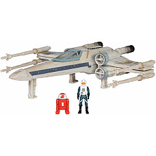 Ігрова колекційна фігурка Star Wars Medium Vehicle Транспорт та фігурка X-Wing (Blue 1) + Antoc Merric & R2-R9 12.5см