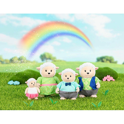 Набор фигурок Li'l Woodzeez Семья овечек 4ед, книга EN