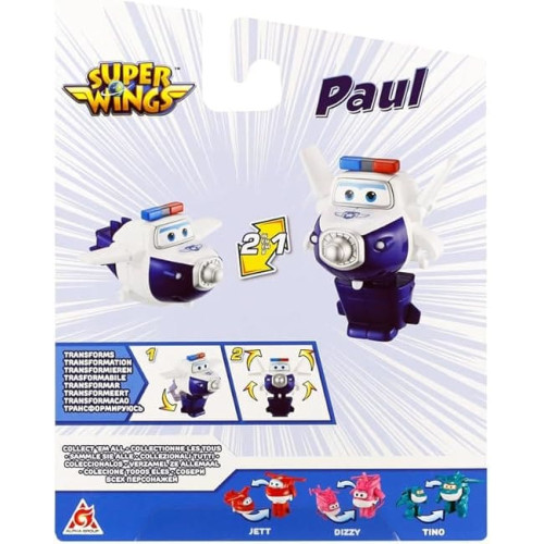 Ігрова фігурка-трансформер Super Wings Transforming Пол (Paul), 10см