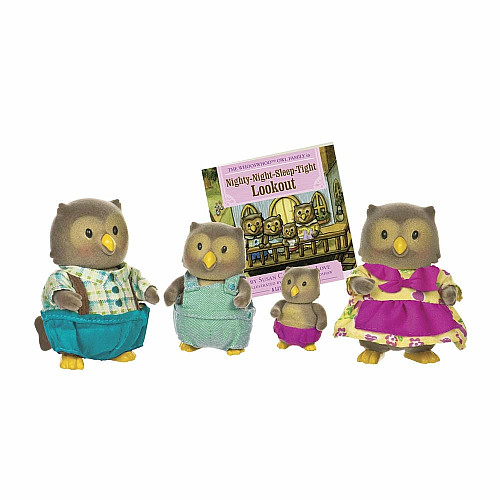 Набор фигурок Li'l Woodzeez Семья Сов 4ед, книга EN
