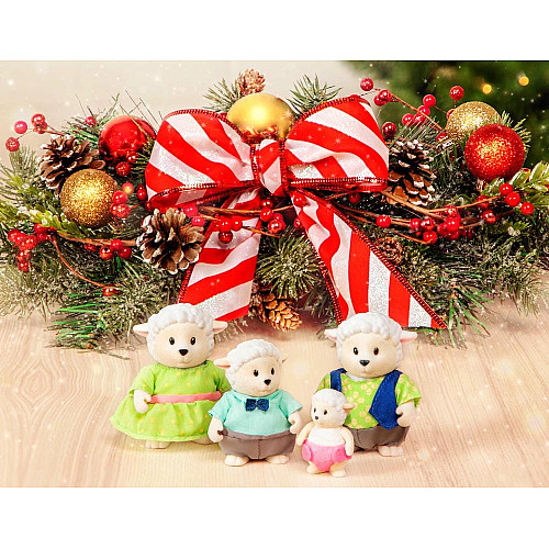 Набор фигурок Li'l Woodzeez Семья овечек 4ед, книга EN