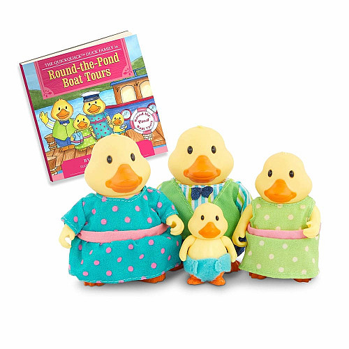 Набор фигурок Li`l Woodzeez Семья Уток 4од, книга EN