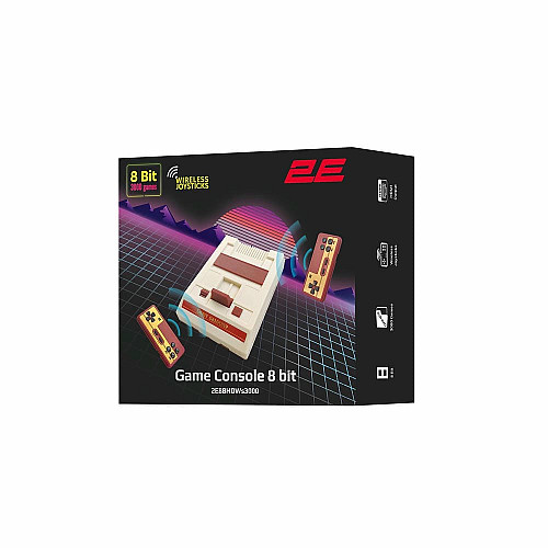 Ігрова консоль 2Е 8bit HDMI (2 бездротових геймпада, 3000 ігор)
