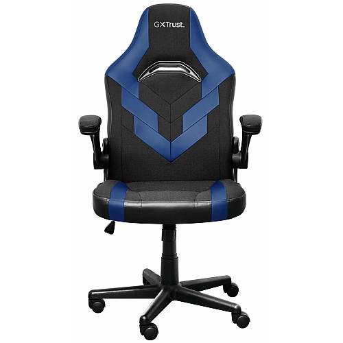 Крісло Trust GXT703B Riye, ПУ шкіра, Foldable Armrests, синій
