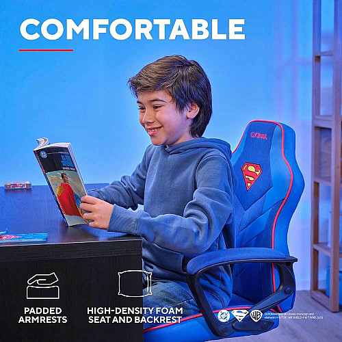 Крісло Trust GXT 703SM Revvo, ПУ шкіра, Foldable Armrests, синій