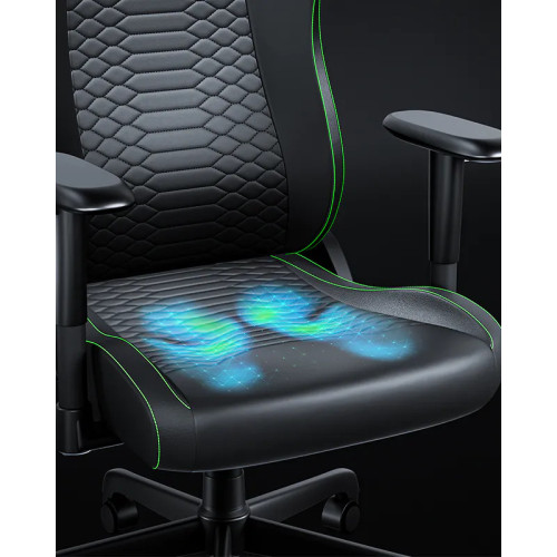 Крісло Razer Iskur V2 X NewGen, EPU шкіра з CoolTouch™, 2D-Armrests, чорно-зелений