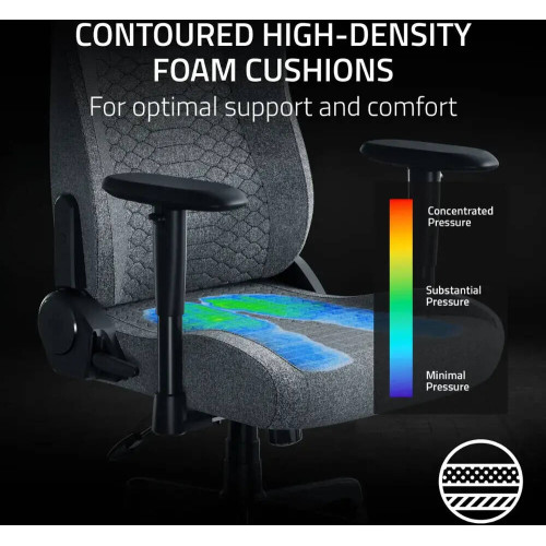 Крісло Razer Iskur V2 X, тканина, 2D-Armrests, сірий світлий