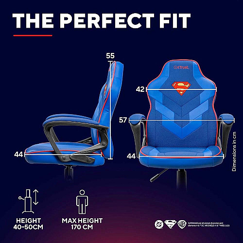 Крісло Trust GXT 703SM Revvo, ПУ шкіра, Foldable Armrests, синій