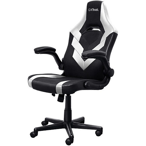 Крісло Trust GXT703W Riye, ПУ шкіра, Foldable Armrests, білий