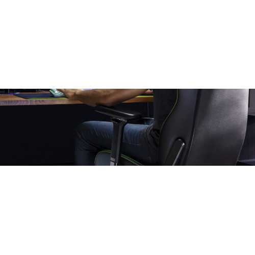 Крісло Razer Enki X  ПУ шкіра, 2D-Armrests, чорно-зелений