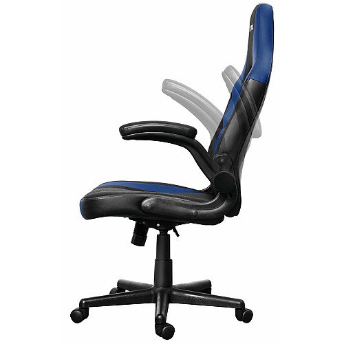 Крісло Trust GXT703B Riye, ПУ шкіра, Foldable Armrests, синій