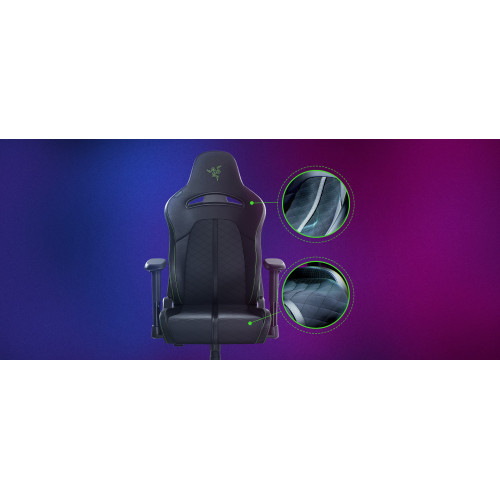 Крісло Razer Enki X  ПУ шкіра, 2D-Armrests, чорно-зелений