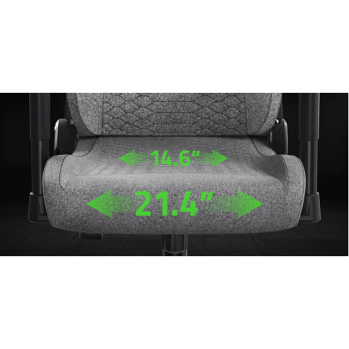 Крісло Razer Iskur V2 X, тканина, 2D-Armrests, сірий світлий