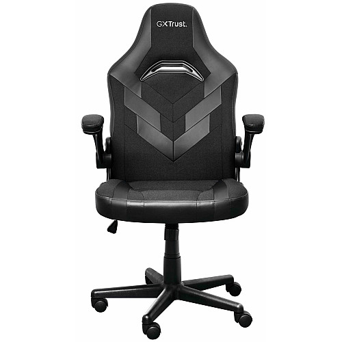 Крісло Trust GXT703 Riye, ПУ шкіра, Foldable Armrests, чорний