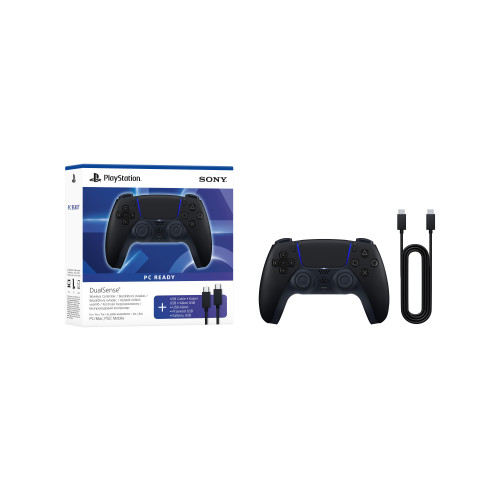Геймпад PlayStation 5 Dualsense BT, Midnight Black (USB-C кабель)