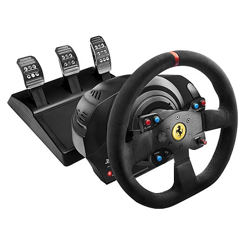 Руль и педали Thrustmaster T300 Ferrari Integral RW Alcantara edition, Официальная лицензия Ferrari и Sony, PC/PS3/PS4/PS5