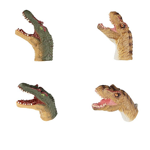 Игровой набор Same Toy Пальчиковый театр Спинозавр и Тиранозавр, 2шт