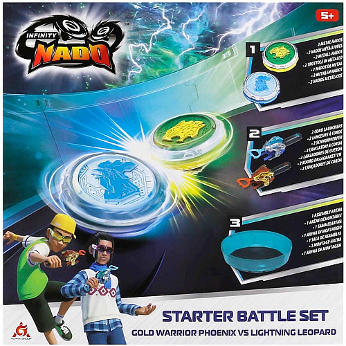 Набор Infinity Nado VI Starter Battle Set Золотой Воин Феникс против Ослепительный Леопард (Gold Warrior Phoenix vs Lighting Leopard)