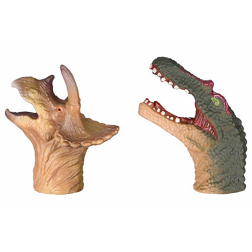 Ігровий набір Same Toy Пальчиковий театр Спинозавр та Трицератопс, 2шт