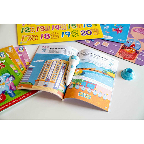 Книга Игры математики сезон 1-4 с интерактивной способностью Smart Koala, 4шт