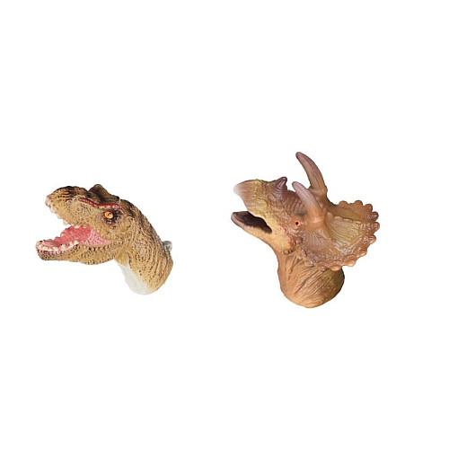 Игровой набор Same Toy Пальчиковый театр Тиранозавр и Трицератопс, 2шт