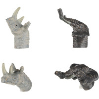 Игровой набор Same Toy Пальчиковый театр Носорог и Слон, 2шт