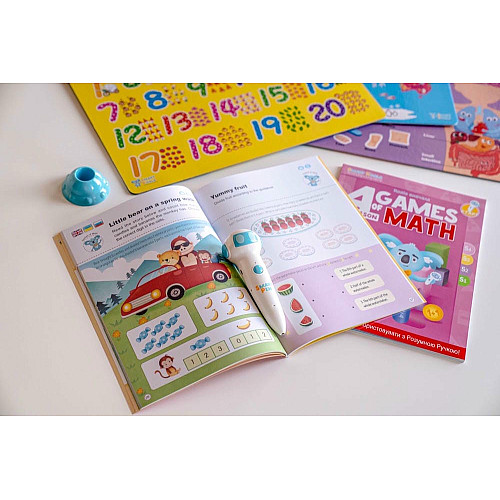 Книга Игры математики сезон 3,4 с интерактивной способностью Smart Koala, 2шт