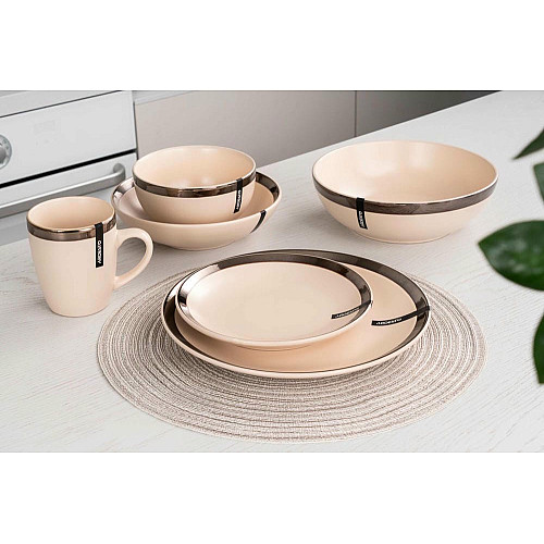 Салатник ARDESTO Liguria Cream, 22см, кераміка, кремовий