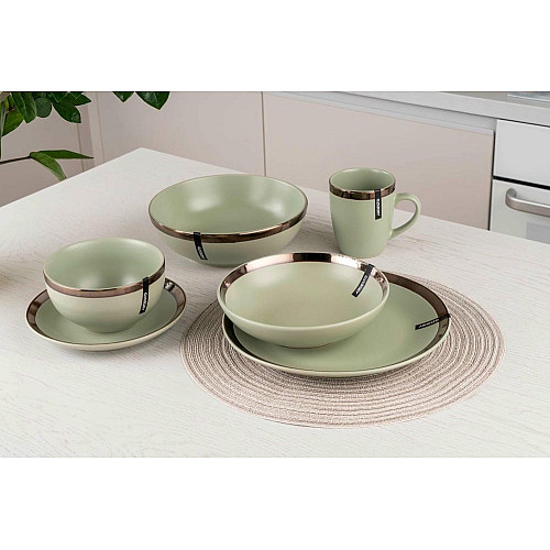 Салатник ARDESTO Liguria Green bay, 14см, кераміка, зелений