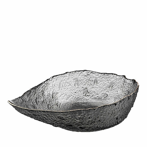 Салатник ARDESTO Leaf, 21.5см, скло, сірий