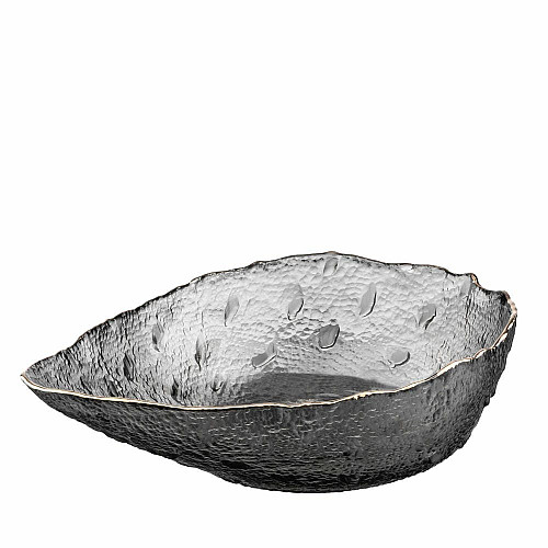 Салатник ARDESTO Leaf, 17.5см, скло, сірий