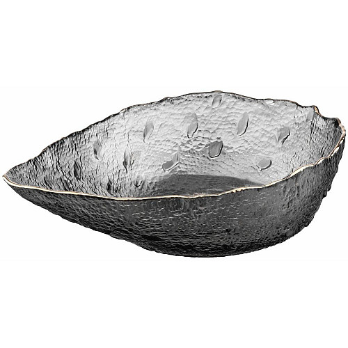 Салатник ARDESTO Leaf, 17.5см, скло, сірий
