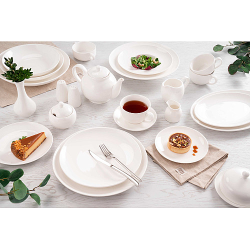 Блюдо ARDESTO Imola, 31х22см, порцеляна, овальна, білий