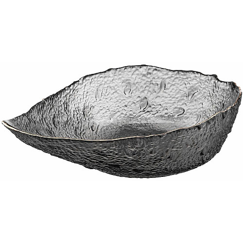 Салатник ARDESTO Leaf, 21.5см, скло, сірий