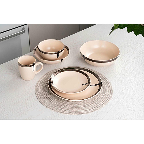 Салатник ARDESTO Liguria Cream, 22см, кераміка, кремовий
