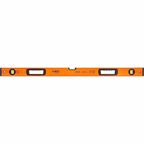 Уровень Neo Tools S 400 алюминиевый, 100см, 3 капсулы, 2 отверстия для рук