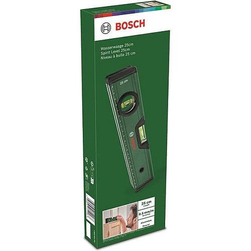 Рівень Bosch, 25см, 2 капсули, алюмінієвий