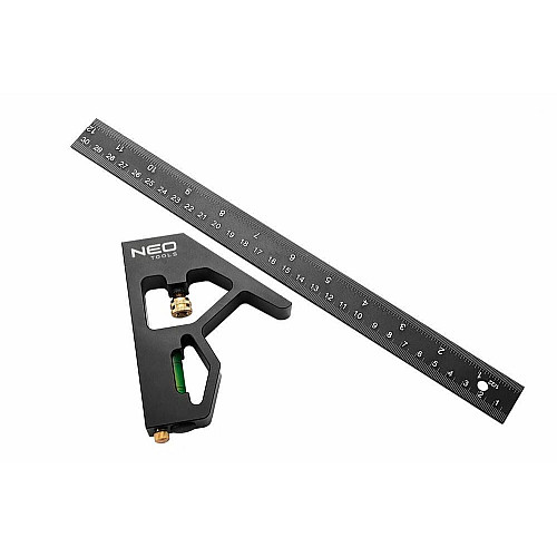 Угольник Neo Tools, 30см, алюминий, рукоятка с высокой точностью наклона