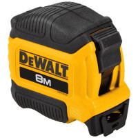 Рулетка DeWALT COMPACT, 8мх28мм, с фиксатором сматывания, АБС-пластик, магнит