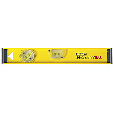 Рівень Stanley PRO 180, алюмінієвий, 40см, 3 капсули (1 поворотна на 180°)