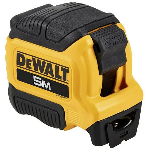 Рулетка DeWALT COMPACT, 5мх28мм, с фиксатором сматывания, АБС-пластик, магнит