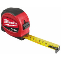Рулетка Milwaukee Slimline S8-26/25, 8мх25мм, с фиксатором сматывания, АБС-пластик